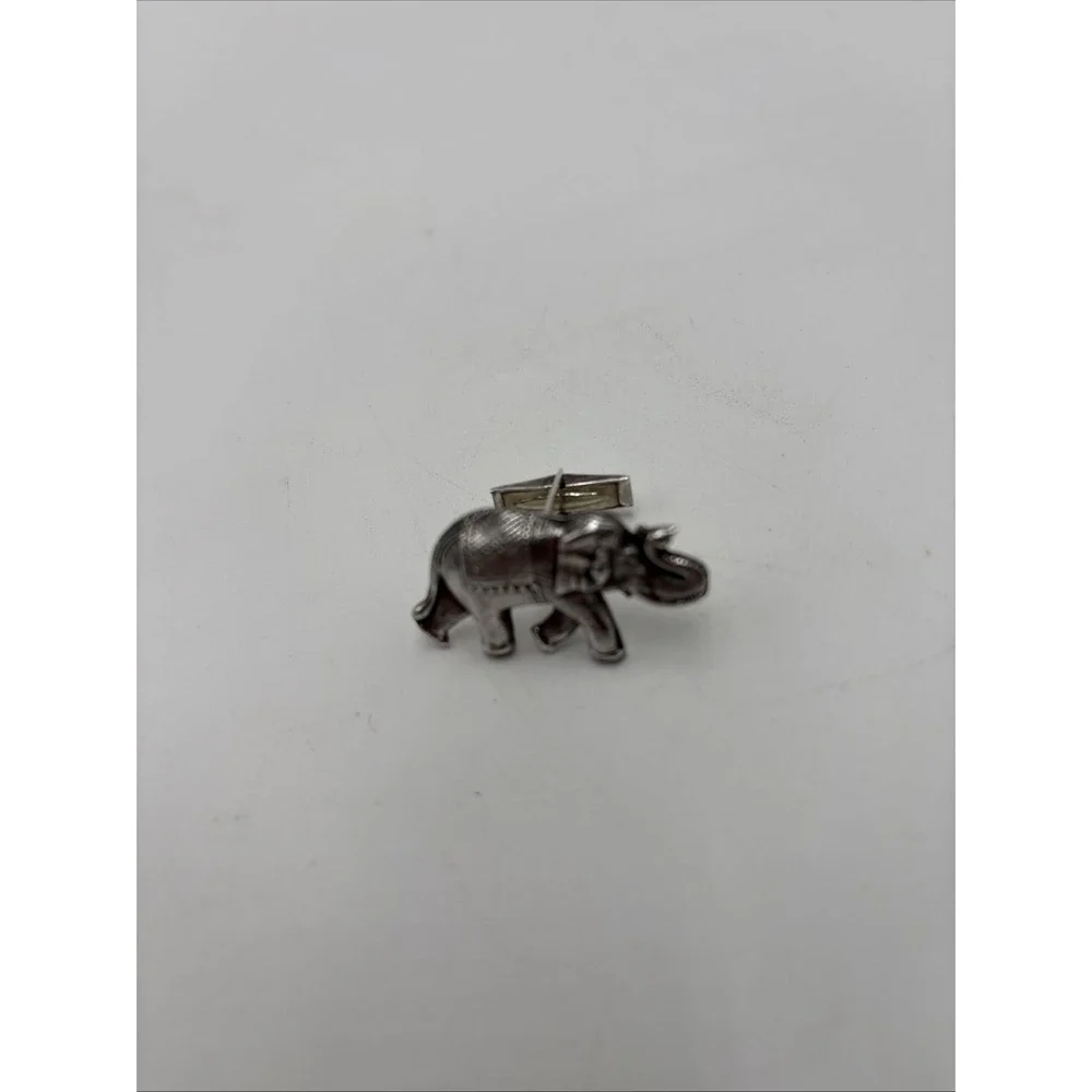 Sterling Silver 925‎ Cuff Link Indian Elephant 1 Inch Wide Only One Not A Pair